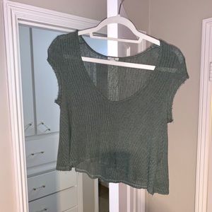 Urban Outfitters- Ecote Army green crop top!